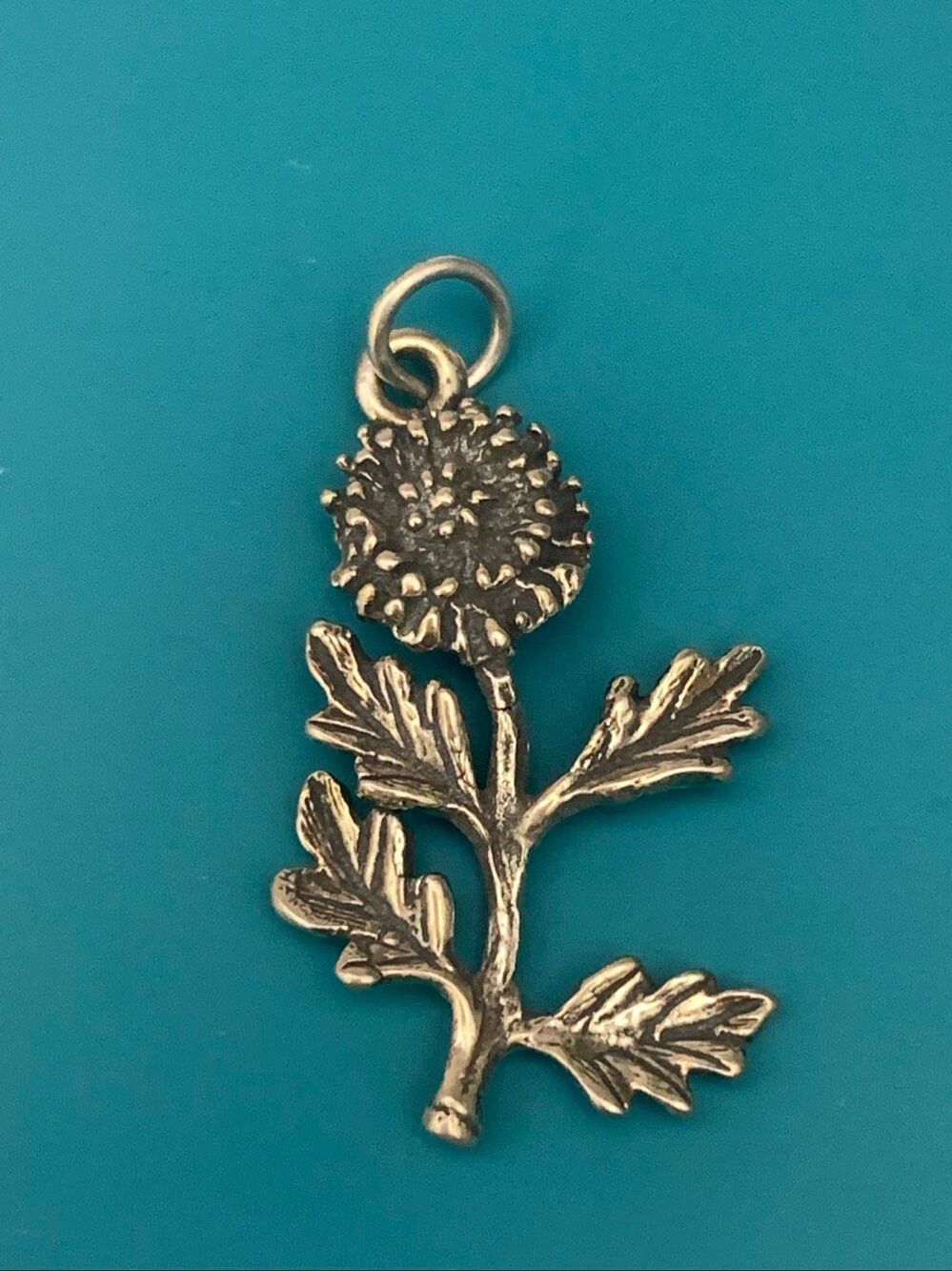 Dandelion Flower Sterling Silver Jewelry Charm #flower
